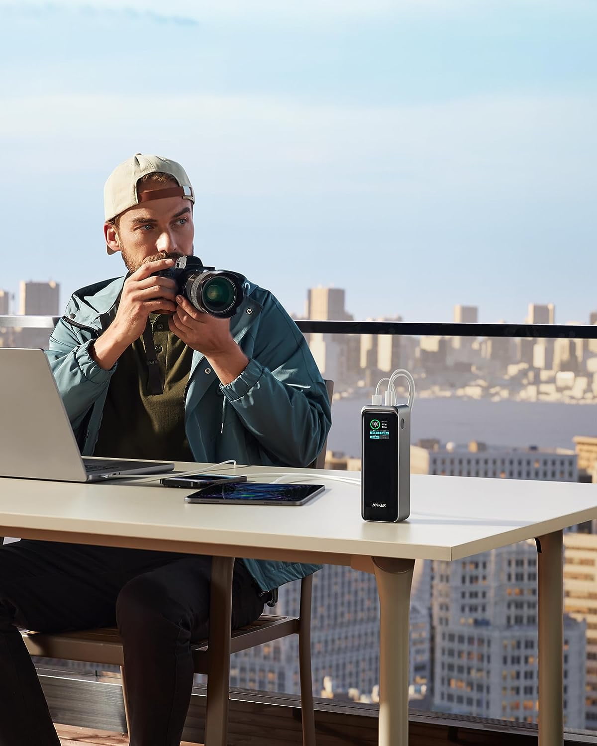 Anker Prime 27,650mAh Power Bank (250W), 3-Port Portable Charger, Smart App, Compatible with MacBook Pro/Air, iPhone 14/13 Series, Samsung, Dell, AirPods, and More (Charging Base Not Included) - Image 6